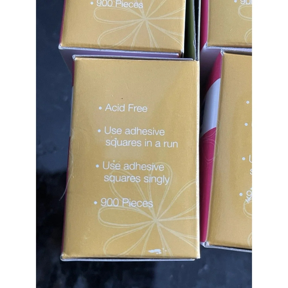 We R Memory Keepers Pink Tab Dispenser & 3 Boxes Of Refills-Adhesive Squares NIB - Picture 7 of 11